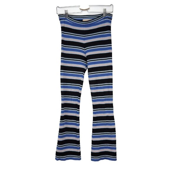 MARNI x Uniqlo Merino Blend Semi Flared Striped Knitted Pants sz XS Stretch - Picture 2 of 4